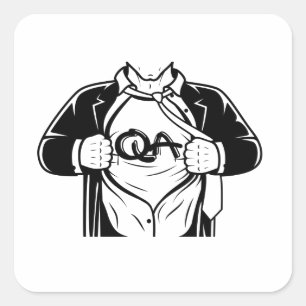 Super software quality assurance tester design square sticker