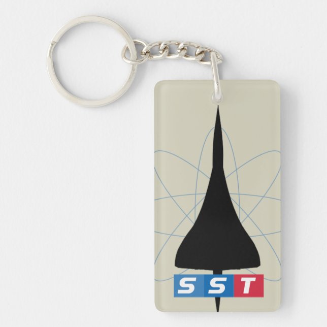 Super Sonic Jet Airliner Keychain (Front)