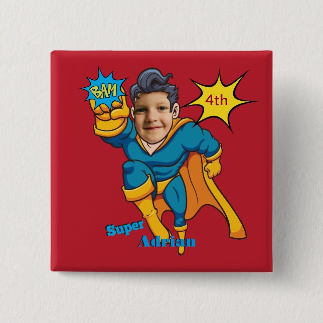 Super Special Kids 🌟 Greatest Superhero 15 Cm Square Badge (Front)