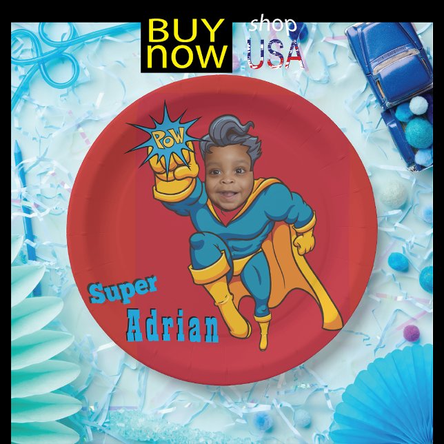 Super Special Kids 🌟 Greatest Superhero Paper Plate (Creator Uploaded)