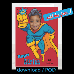 Super Special Kid's Greatest Superhero Photo Card