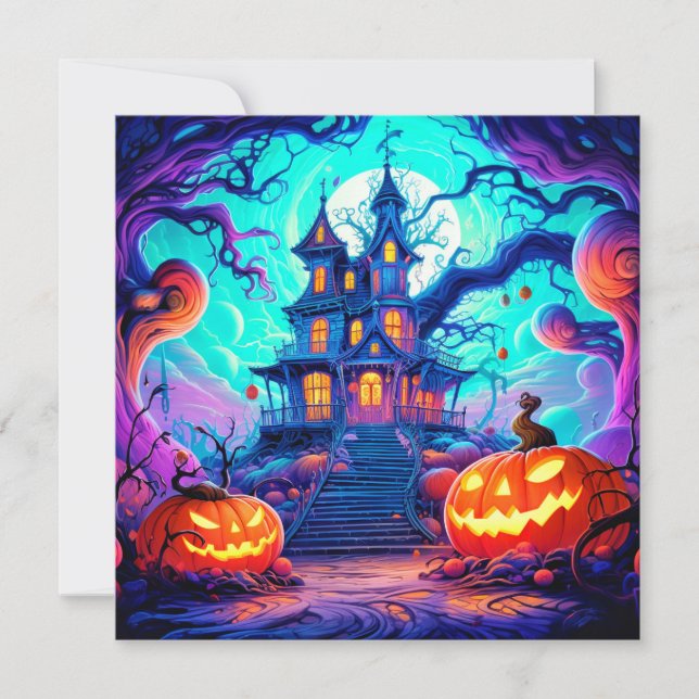 Super Spooky Haunted House Card (Front)