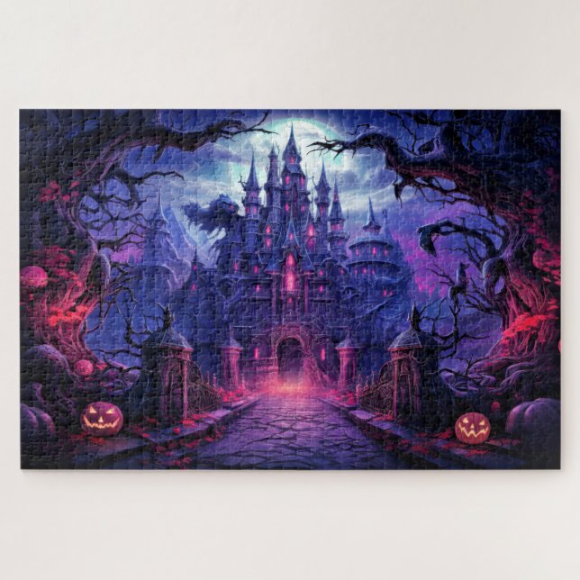 Super Spooky Haunted Manor | Happy Halloween Jigsaw Puzzle (Horizontal)