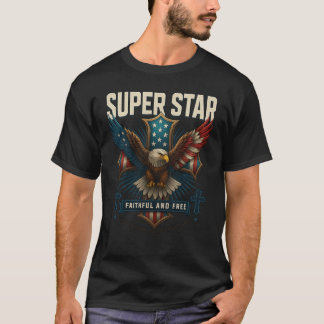 Super Star Eagle Emblem T-Shirt