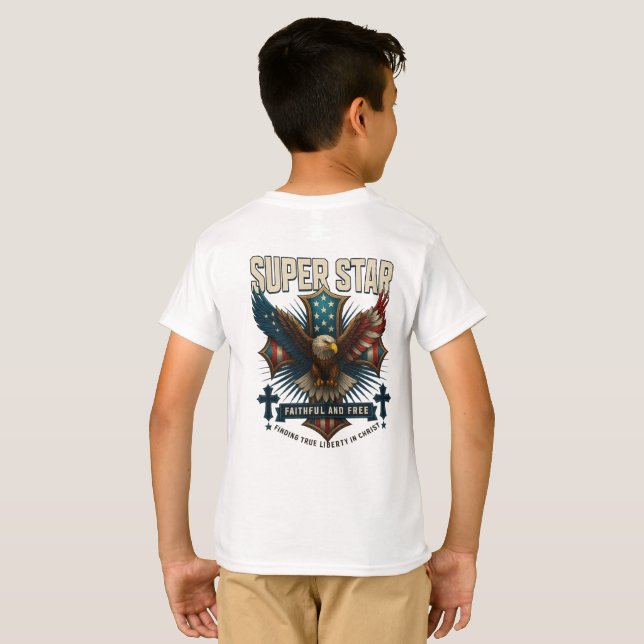 Super Star Eagle Emblem T-Shirt (Back Full)