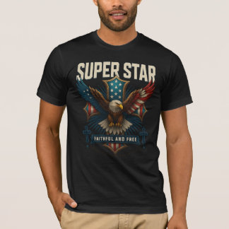 Super Star Eagle Emblem T-Shirt