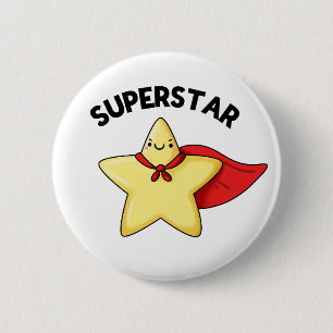 Super Star Funny Astronomy Pun 6 Cm Round Badge