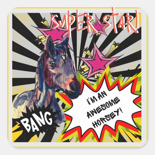 super star Jamie BRHM Square Sticker (Front)