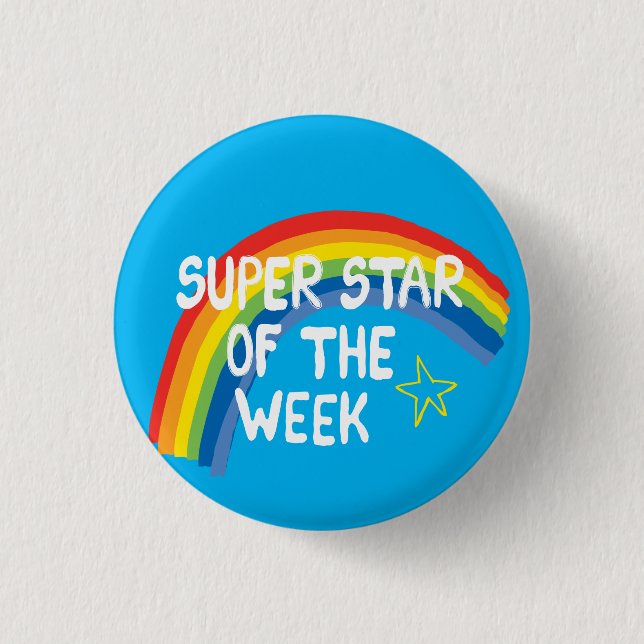 Super star of the week pin badge (Front)