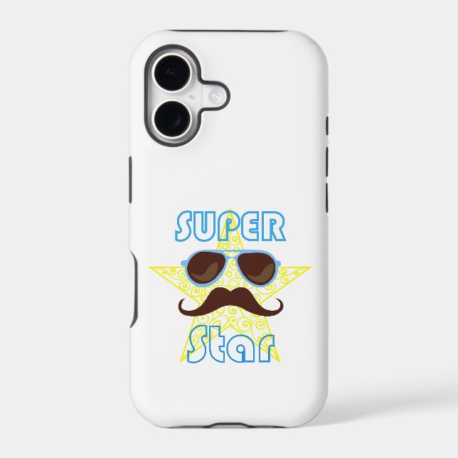 Super Star with sunglasses and mustache (Back)