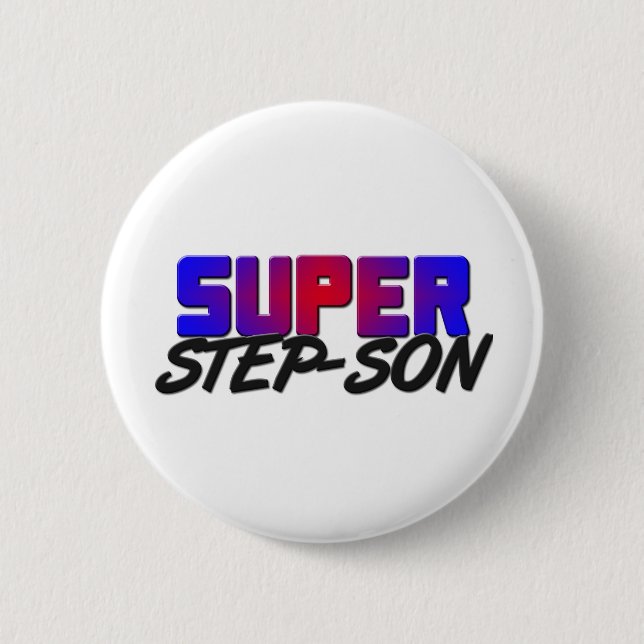 Super Step-Son 6 Cm Round Badge (Front)