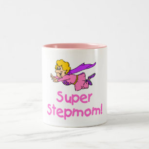 Super Stepmom (Flying) Two-Tone Coffee Mug