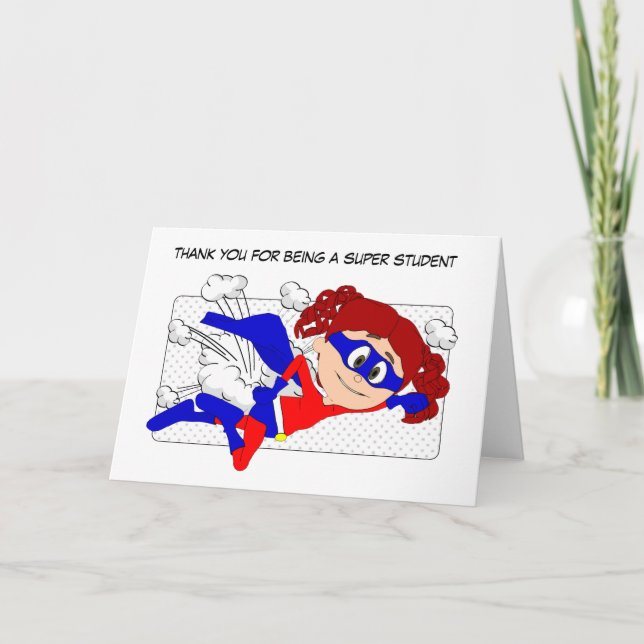 Super Student Card, Thank You from Teacher Card (Front)