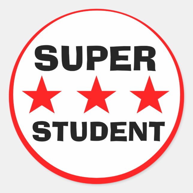 Super Student School Sticker (Front)