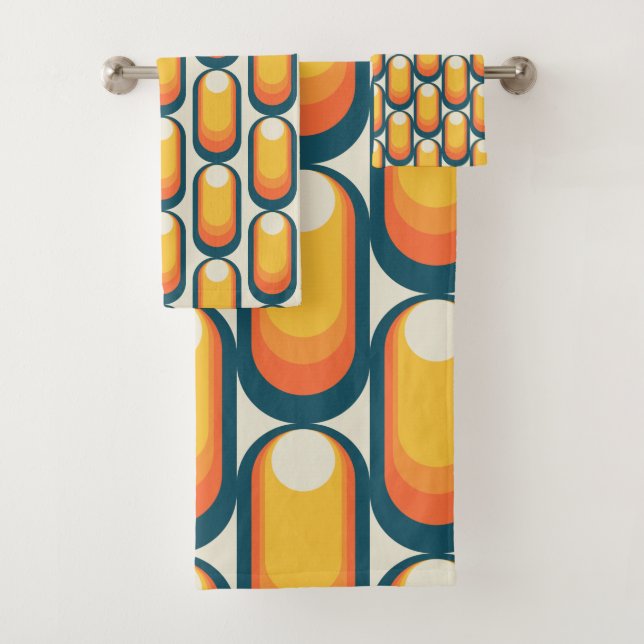 Super style mod 60s 70s towel set (Insitu)