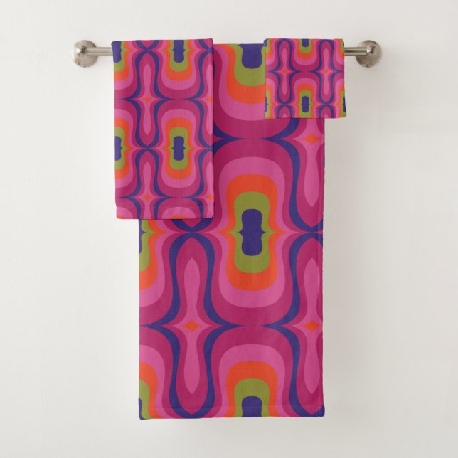 Super style mod 60s 70s towel set (Insitu)