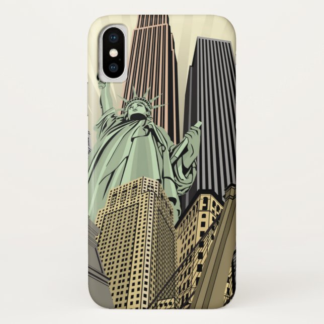 Super Stylised Cityscape NYC Case-Mate iPhone Case (Back)