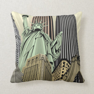 Super Stylised Cityscape NYC Cushion