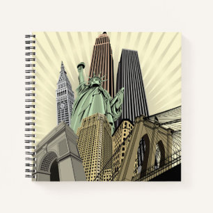 Super Stylised Cityscape NYC Notebook