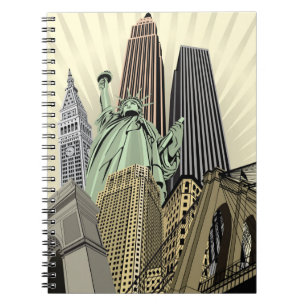 Super Stylised Cityscape NYC Notebook