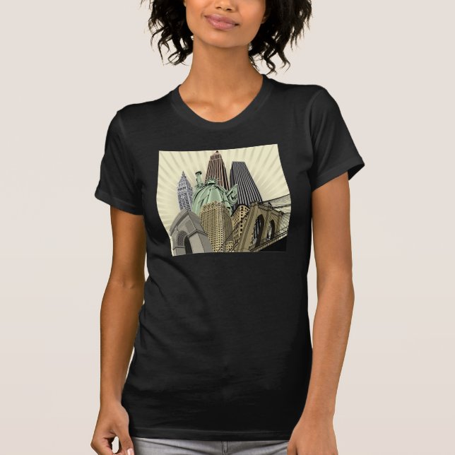 Super Stylised Cityscape NYC T-Shirt (Front)