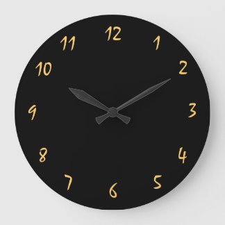 Super Stylish and elegant black and golden Large Clock