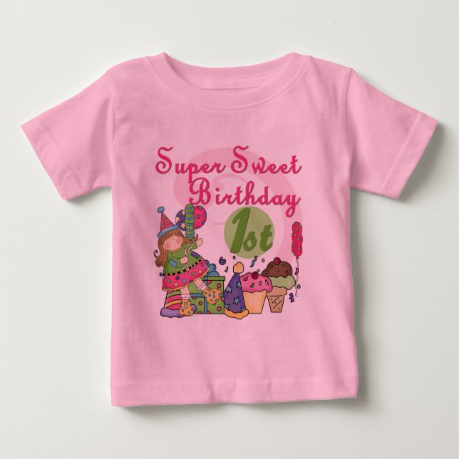 Super Sweet 1st Birthday T-shirts and Gifts (Front)