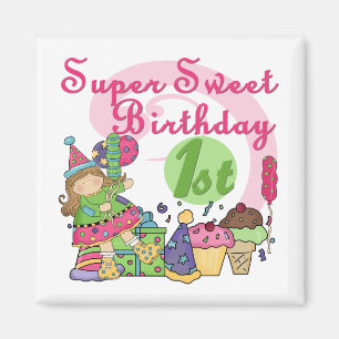 Super Sweet 1st Birthday T-shirts and Gifts Magnet