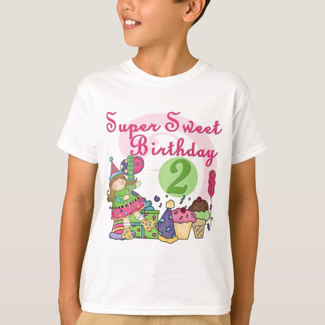 Super Sweet 2nd Birthday T-shirts and Gifts (Front)