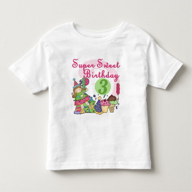 Super Sweet 3rd Birthday Tshirts and Gifts (Front)