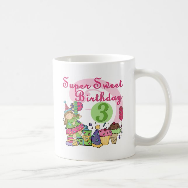 Super Sweet 3rd Birthday Tshirts and Gifts Coffee Mug (Right)