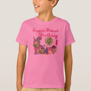 Super Sweet 4th Birthday T-shirts and Gifts