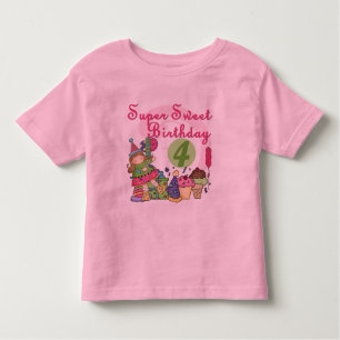Super Sweet 4th Birthday T-shirts and Gifts