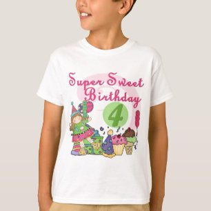 Super Sweet 4th Birthday T-shirts and Gifts