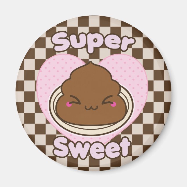 Super Sweet Milk Chocolate Poo Magnet (Front)