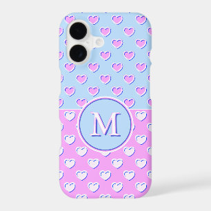 Super Sweet Pastel Colours Custom Monogram Hearts