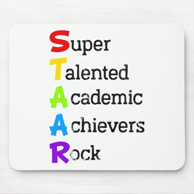 Super Talented Academic Achievers Rock Funny Test  Mouse Pad (Front)