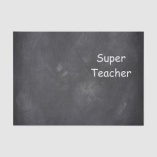 Super Teacher Chalkboard Design Gift Idea Tissue Paper