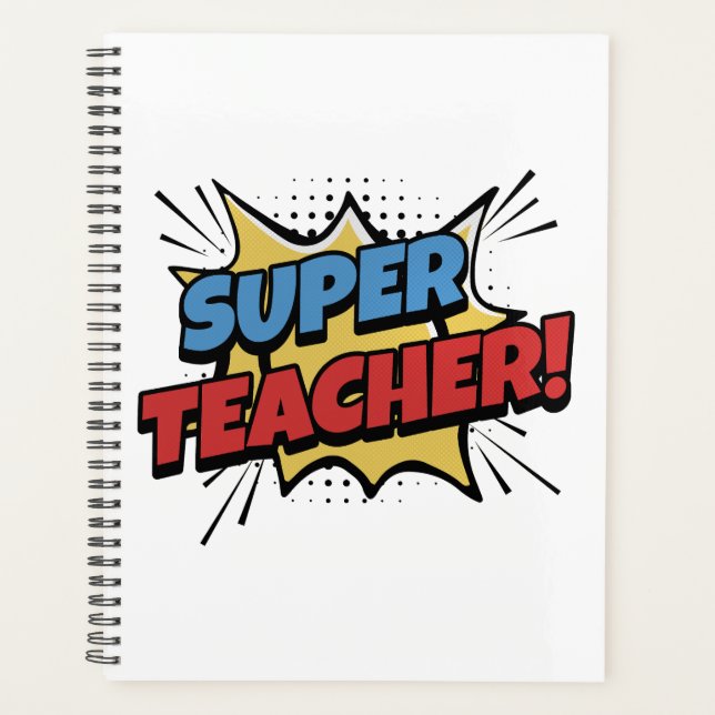 Super Teacher Comic Style Planner (Front)