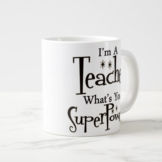 Super Teacher Large Coffee Mug (Front Right)
