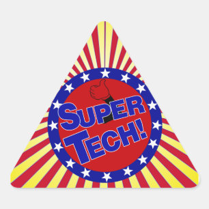 SUPER TECH BUTTON PATRIOTIC .png Triangle Sticker