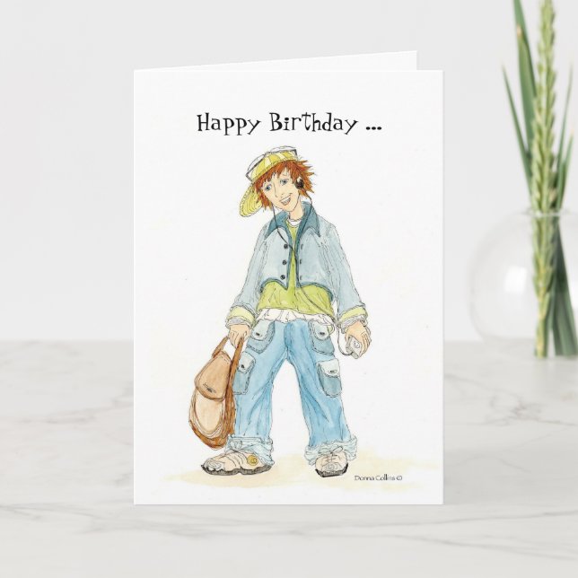 Super Teenager Birthday Card (Front)