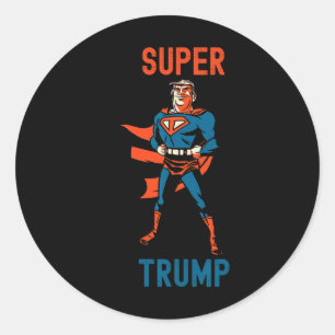 Super Trump Funny Superhero Donald Trump Inaugurat Classic Round Sticker