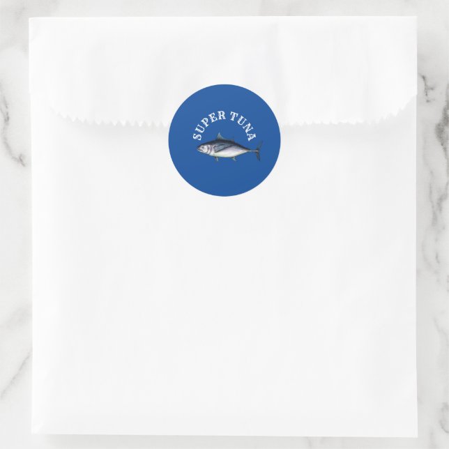 Super Tuna BTS Jin Classic Round Sticker (Bag)