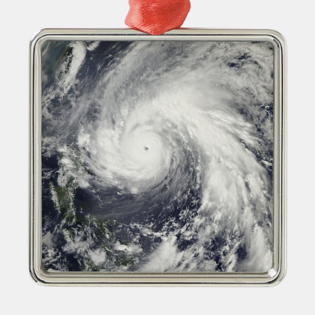 Super Typhoon Megi Metal Tree Decoration (Front)