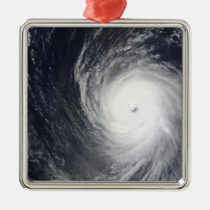 Super Typhoon Melor hovers over the Pacific Oce Metal Tree Decoration