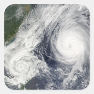 Super Typhoon, Parma over Luzon, Philippines Square Sticker
