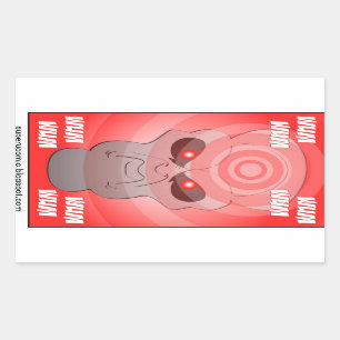 Super U. Alien Ghost Stickers! Rectangular Sticker