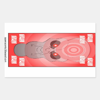 Super U. Alien Ghost Stickers! Rectangular Sticker