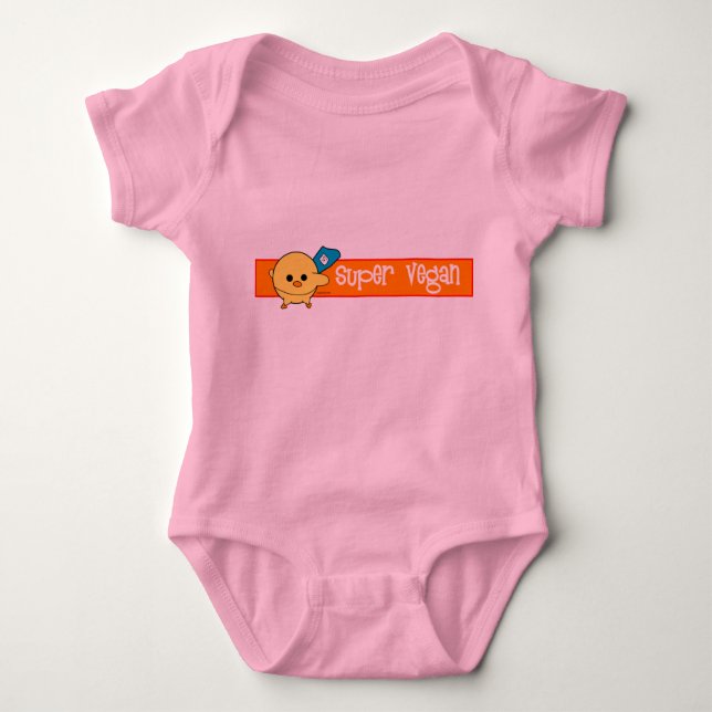 Super Vegan Soy Wonder Baby Bodysuit (Front)